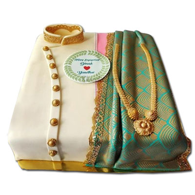 "Wedding Theme Fondant cake (4 kgs) - Click here to View more details about this Product